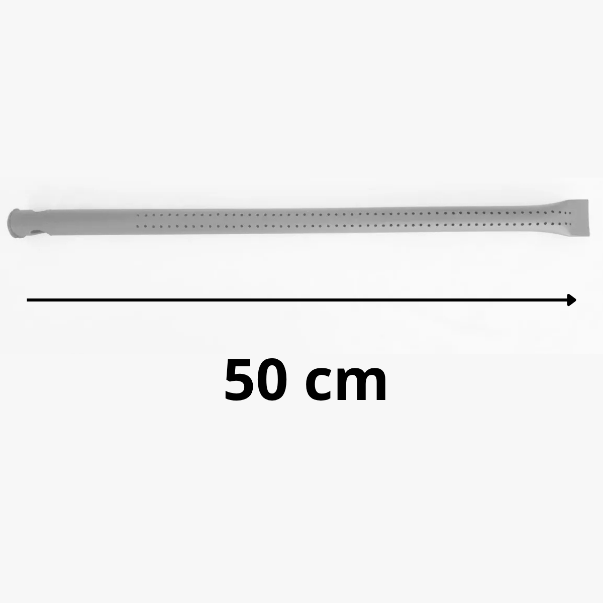 Tubo Queimador Gás Forno Lastro Reto Flauta 50cm