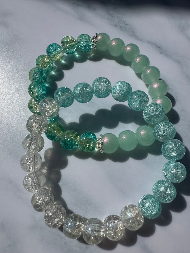 Crystal Bead Bracelet Set