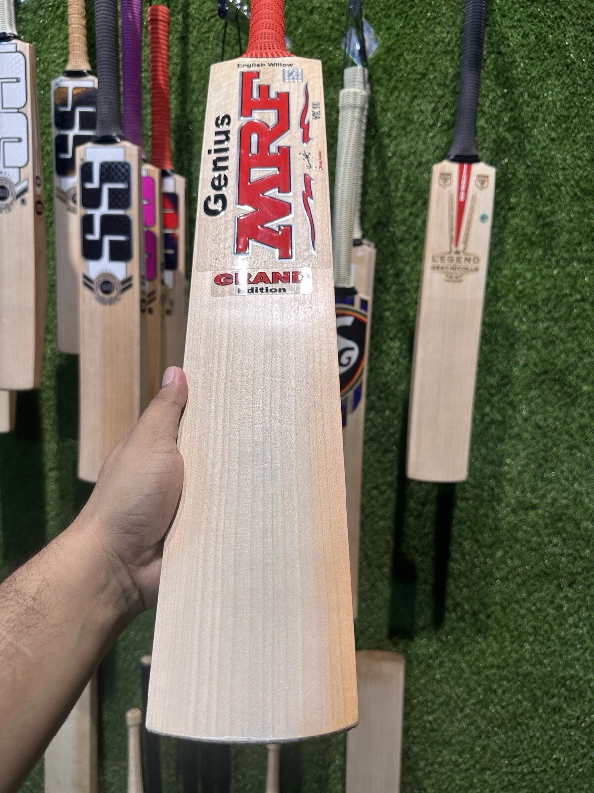 MRF Grand edition Players Grade English Willow Cricket Bat Narrow Grains By Crox Enterprises