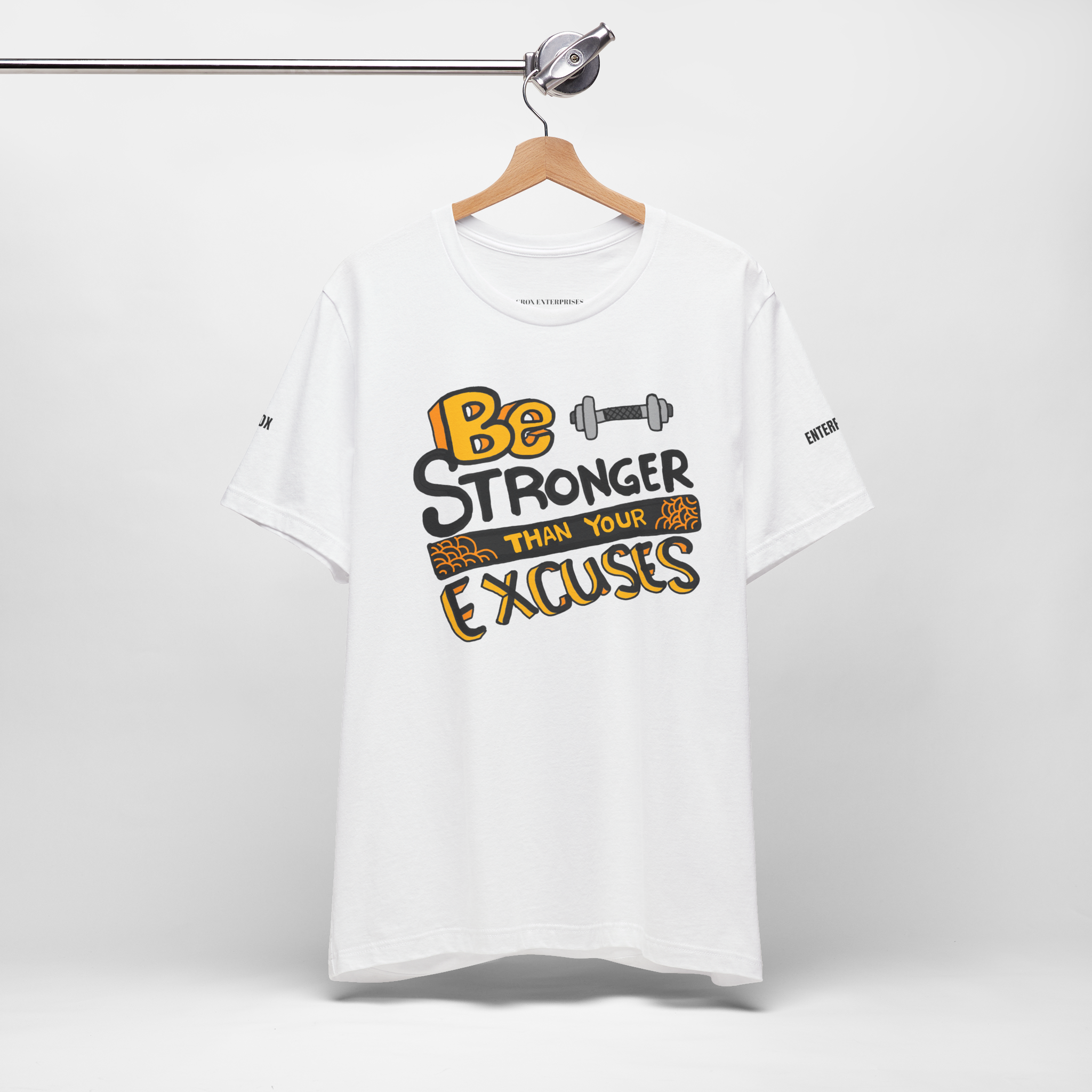 WBe Stronger Than Your Excuses Tee for Fitness Enthusiasts, Gym Motivation Shirt, Workout Gear, Inspirational Apparel, Gifts for Athletes