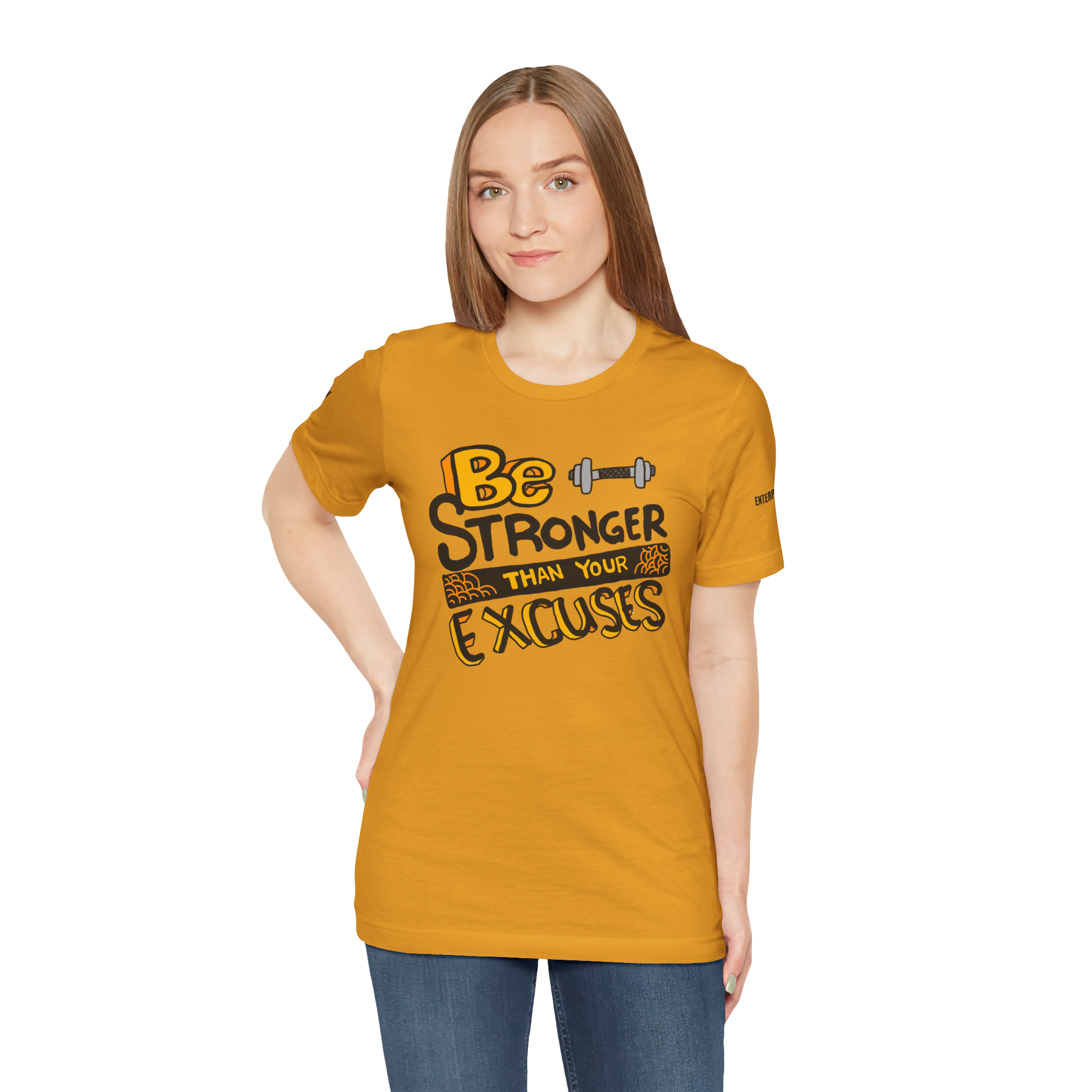 WBe Stronger Than Your Excuses Tee for Fitness Enthusiasts, Gym Motivation Shirt, Workout Gear, Inspirational Apparel, Gifts for Athletes
