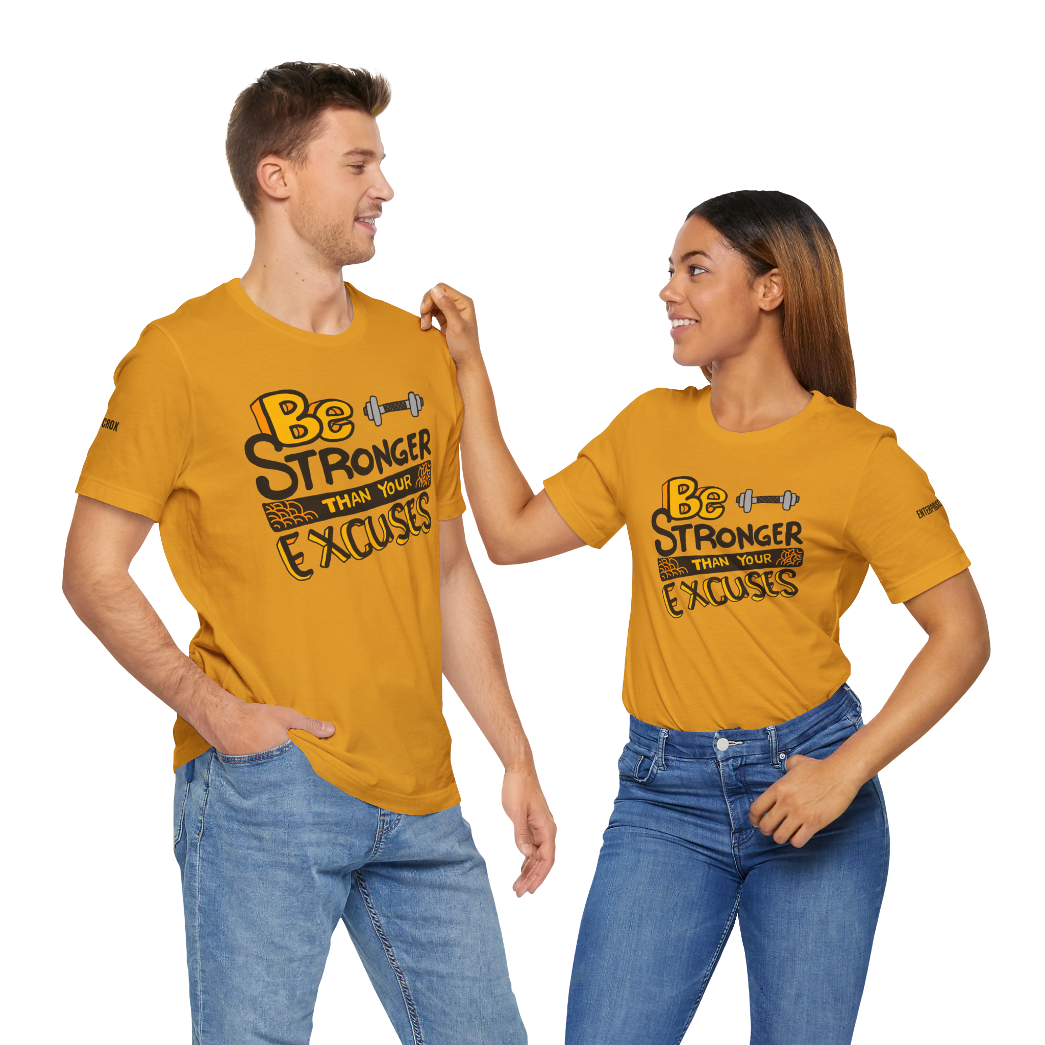 WBe Stronger Than Your Excuses Tee for Fitness Enthusiasts, Gym Motivation Shirt, Workout Gear, Inspirational Apparel, Gifts for Athletes