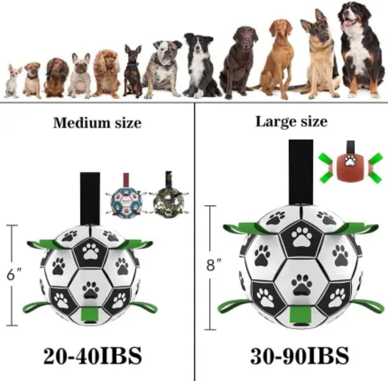 Interactive Dog Football Toy Soccer Ball Inflated Training Toy For Dogs Outdoor Border Collie Balls For Large Dogs Pet Supplies