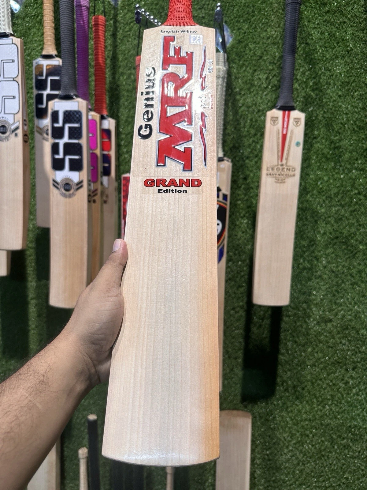 MRF Grand edition Players Grade English Willow Cricket Bat Narrow Grains By Crox Enterprises