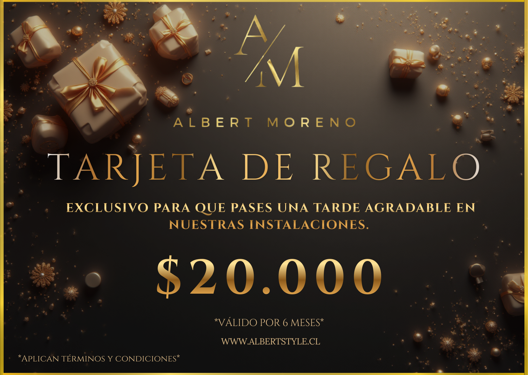 Tarjeta de Regalo Albert Moreno Style - $20.000