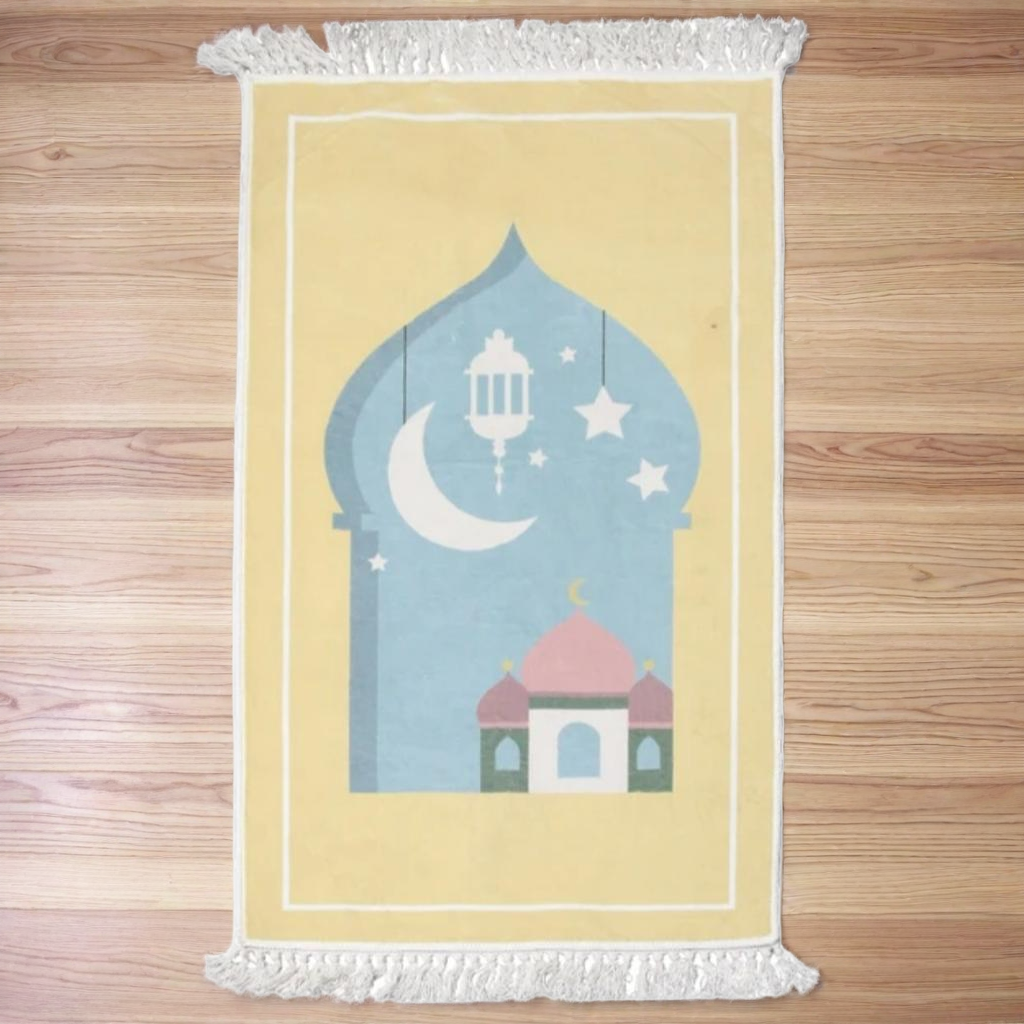 Kid's Prayer Rug | Cute Pastel Themed Prayer Mat for Children