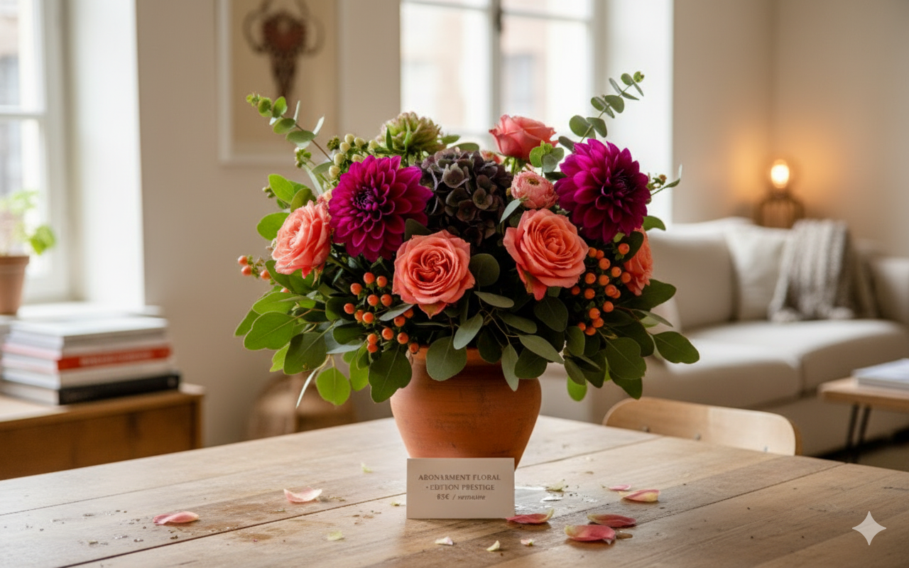 Bouquet de fleurs en pot