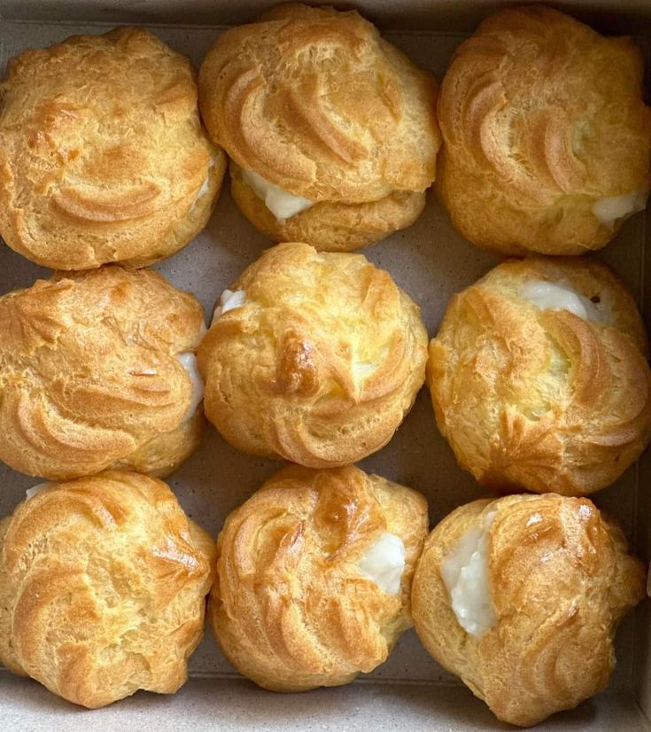 Cream Puffs (Choux Pastry with Whipped Cream)