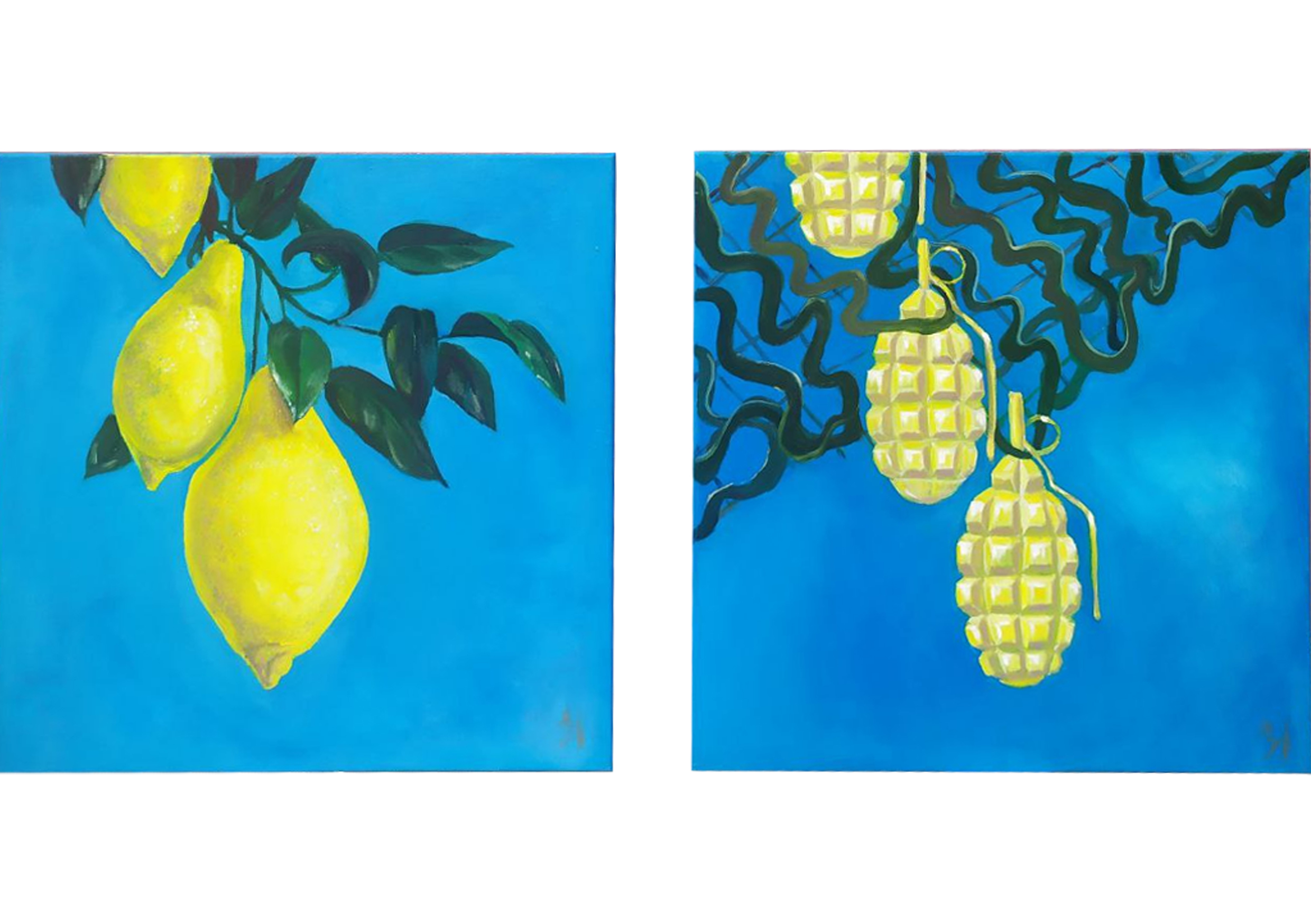 Диптих "Лимонки цивільної людини. Лимонки військового"