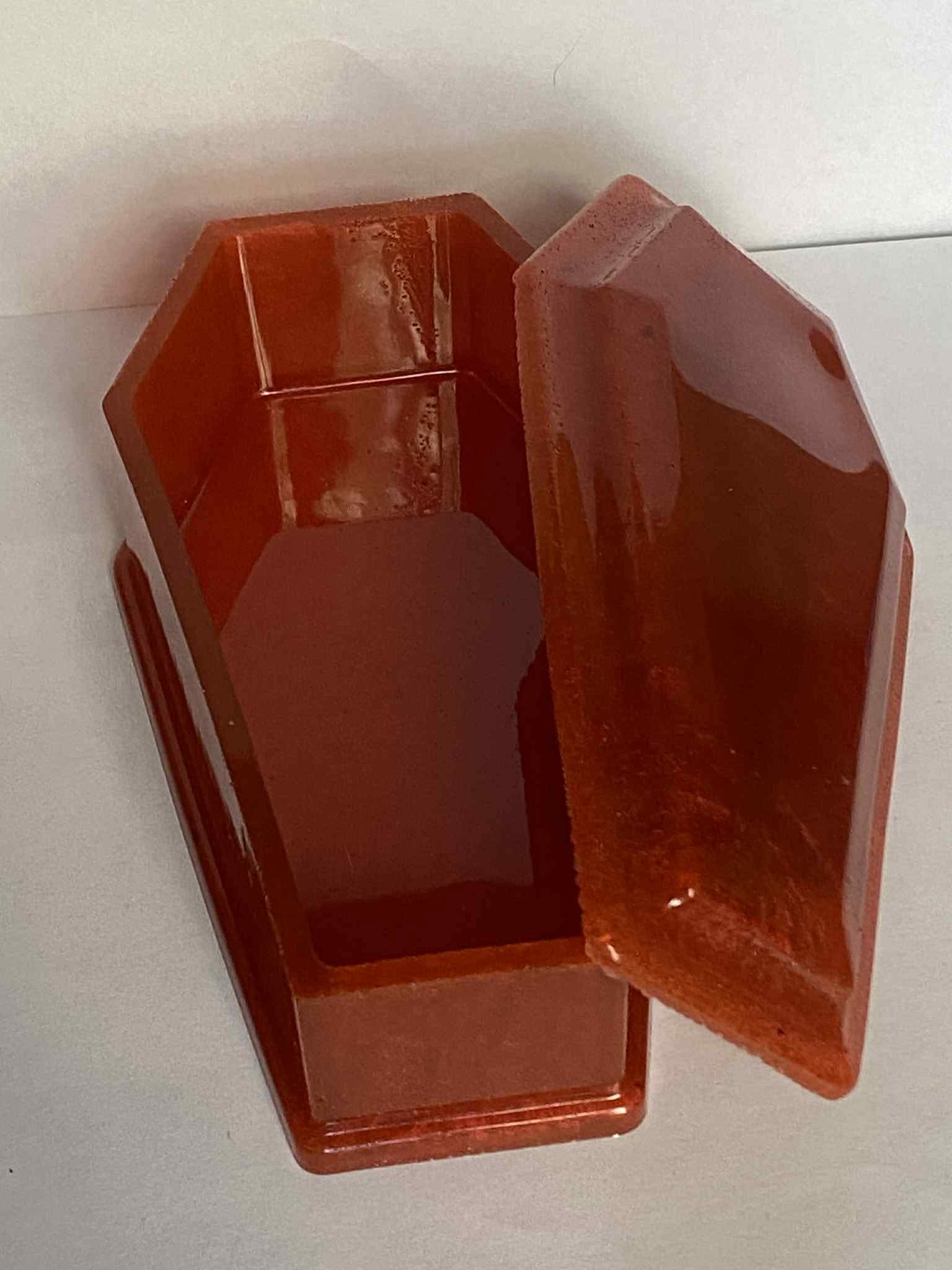 Shiny Red Coffin Box