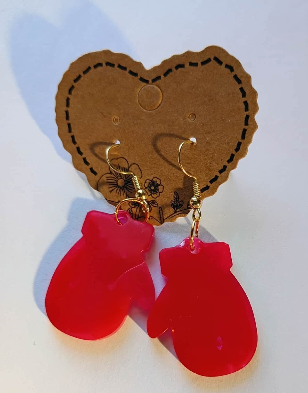 Red Mitten Earrings 