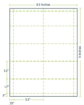Business Card Stock 15 Sheets w10