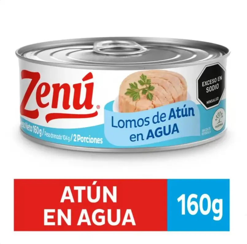 Atun zenu lomos en agua x 160 grs