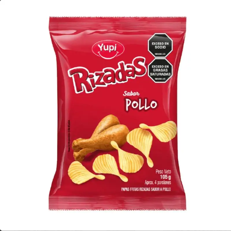 Papas rizadas yupi pollo x 105 grs