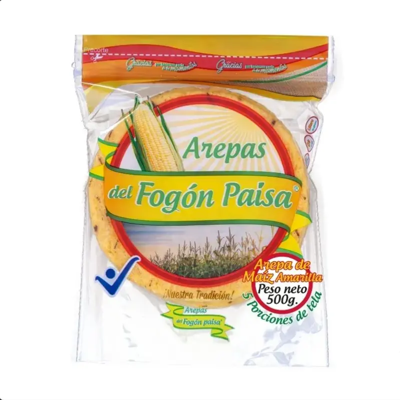 Arepa del fogón paisa maíz amarillo x5