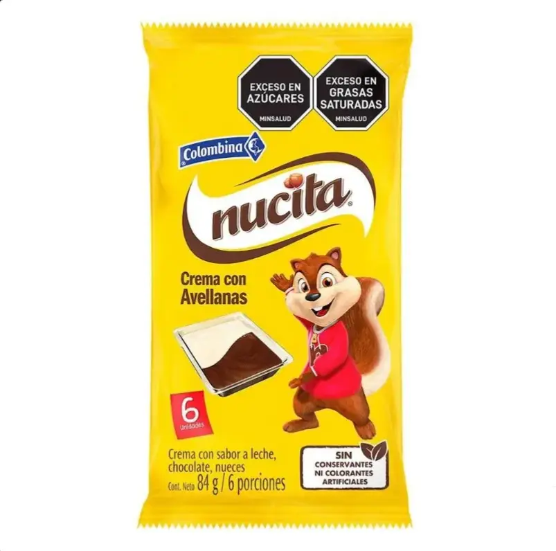 Crema nucita avellanas x 84 grs 6 und