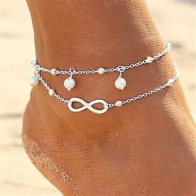 Bracelet de cheville double rang