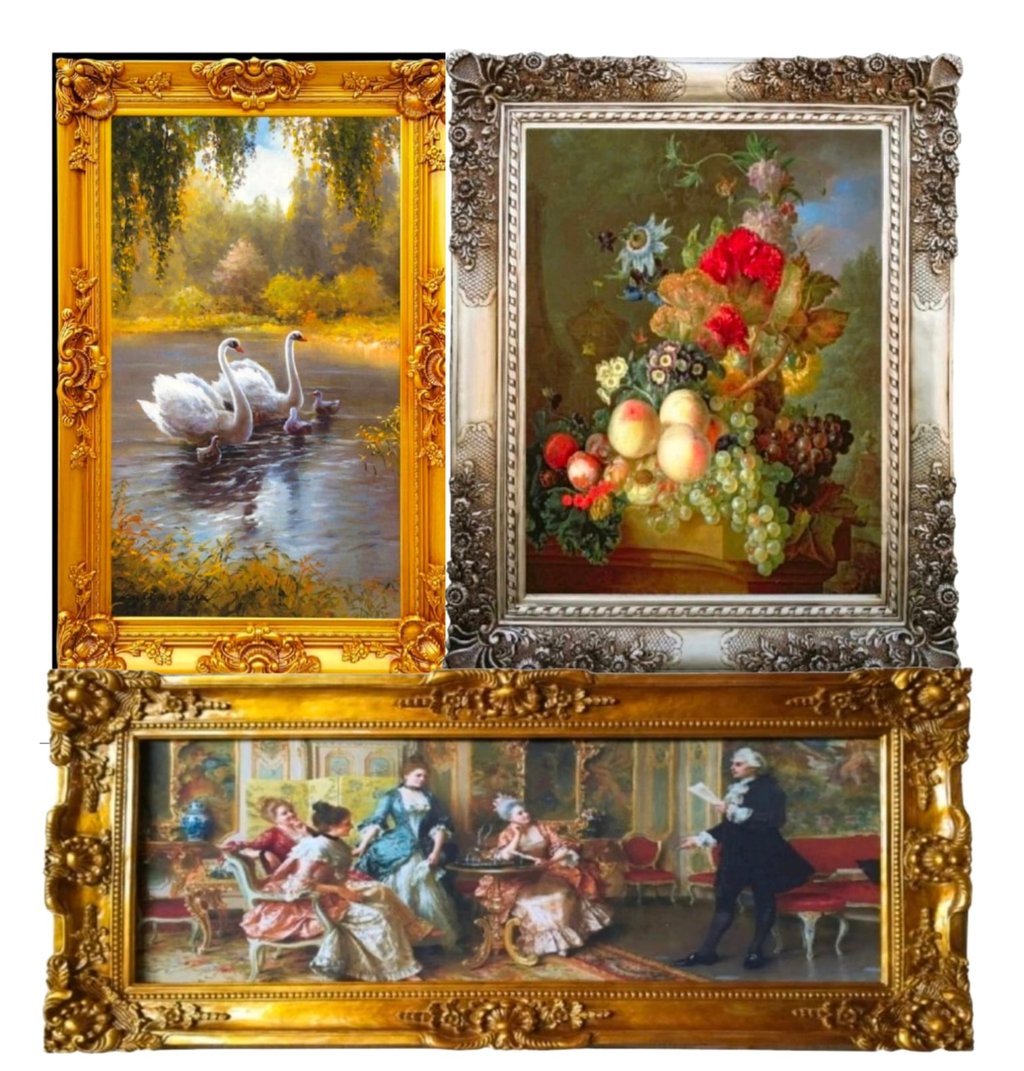 Collection of Framed Classic Paintings