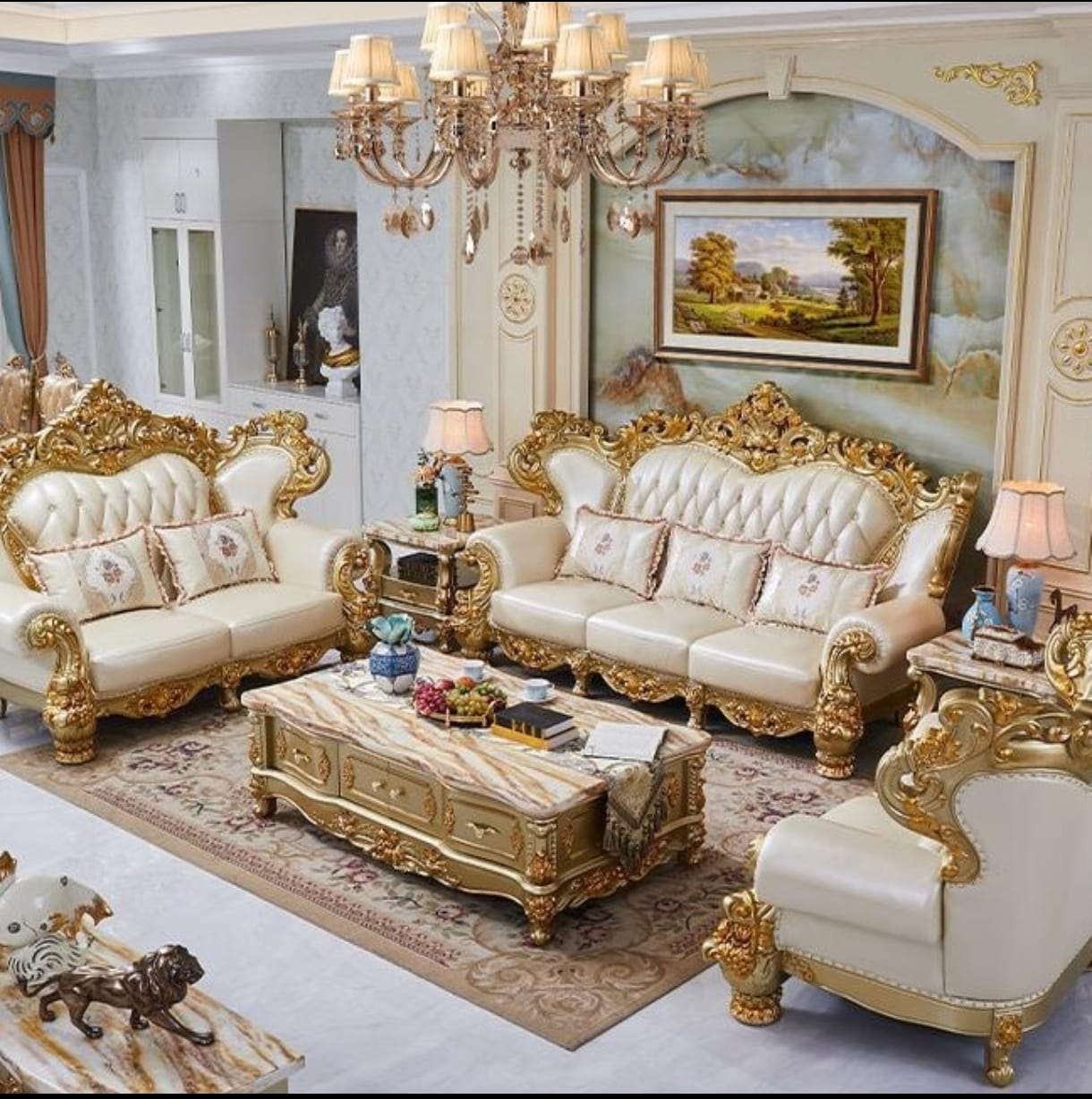 Luxury Baroque Style Sofa Set