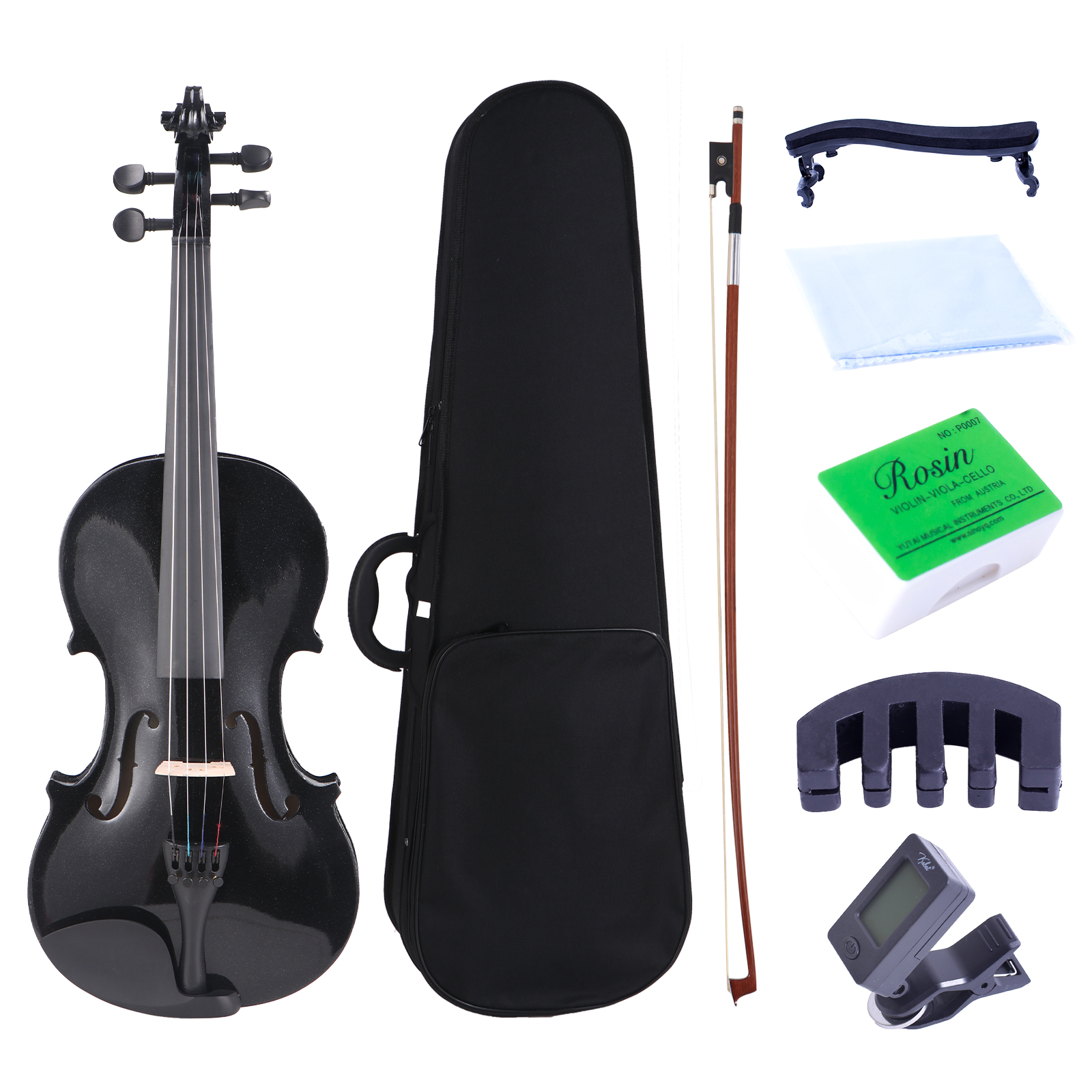 Beginner Black Violin Set