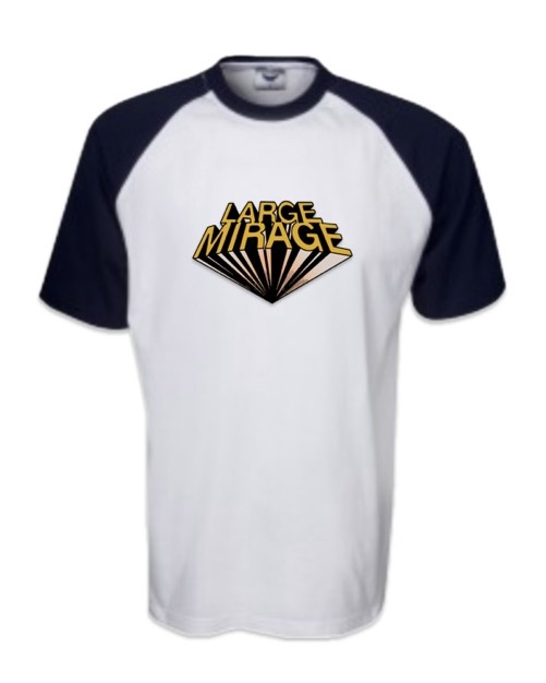 Large Mirage White/Navy Two-Tone Tees