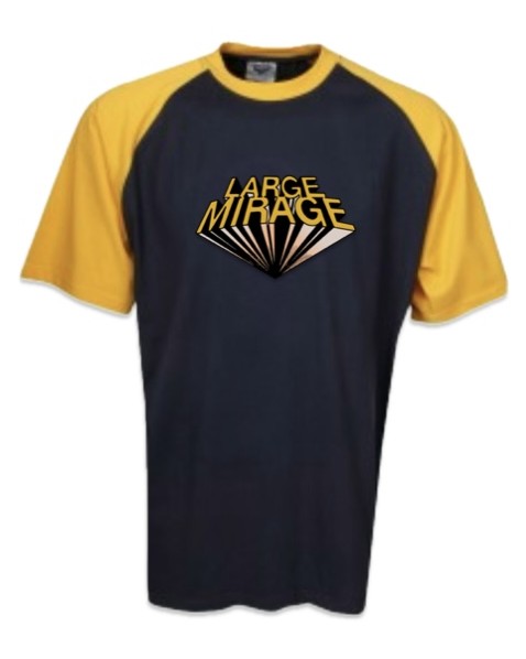 Large Mirage Navy/Orange Two-Tone Tees