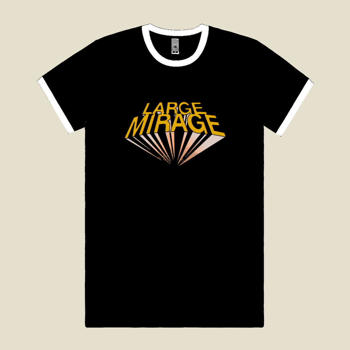 Large Mirage Black/White Ringer Tee