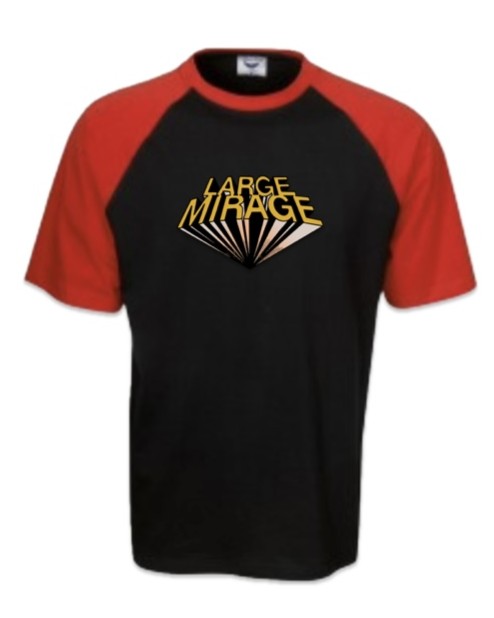Large Mirage Black/Red Two-Tone Tees