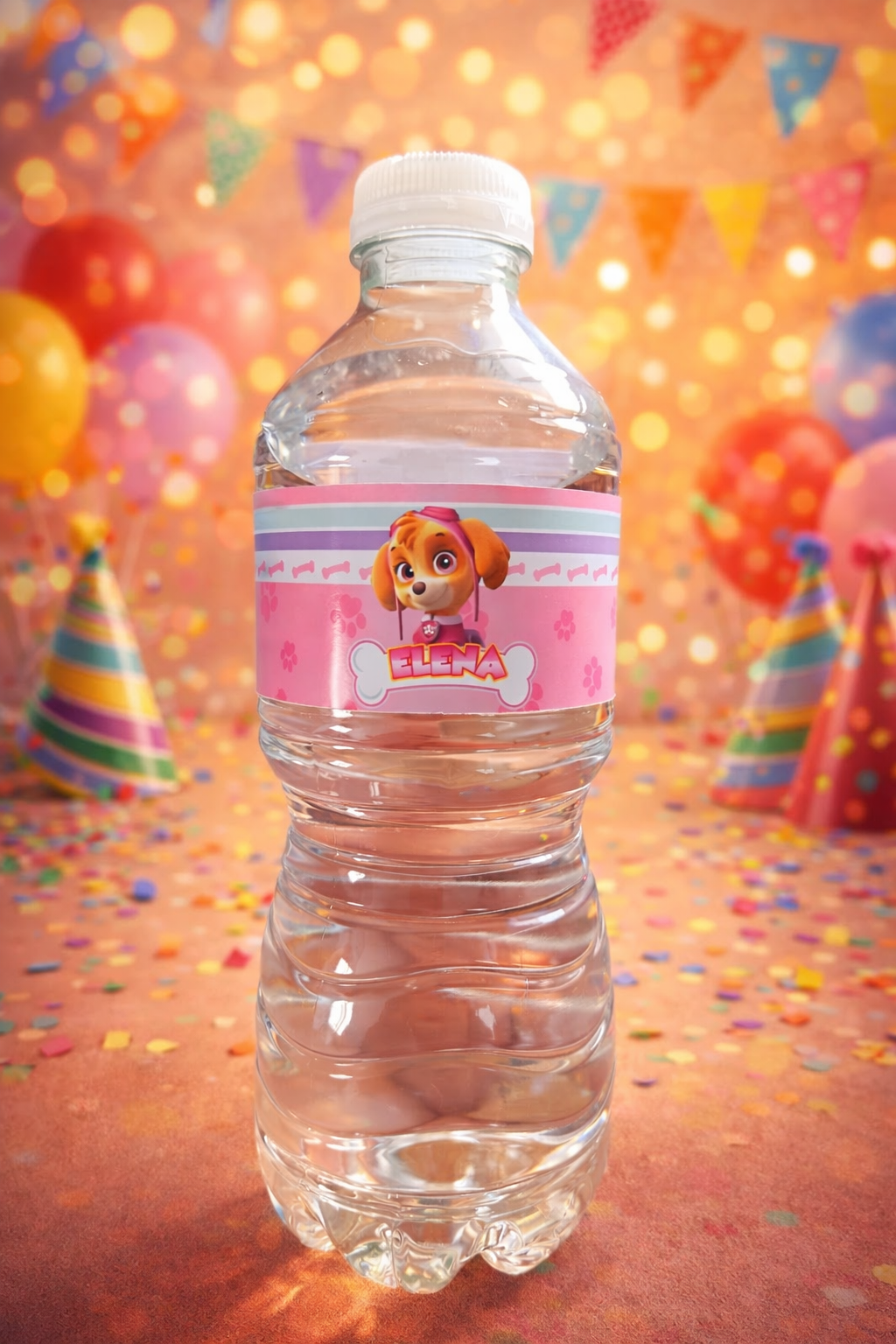 Pegatina para botella de agua temática Paw Patrol
