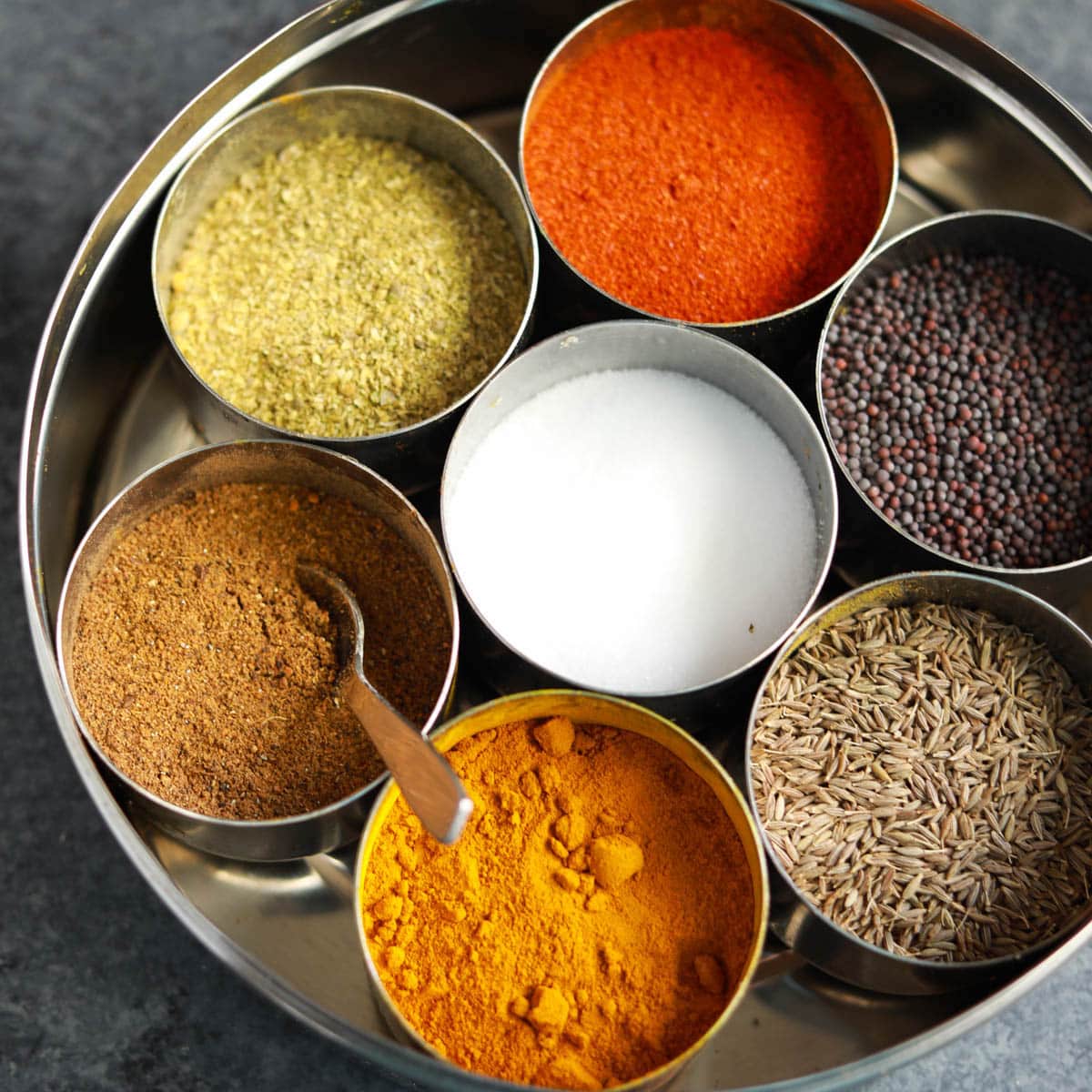 Assorted traditional Indian spices 