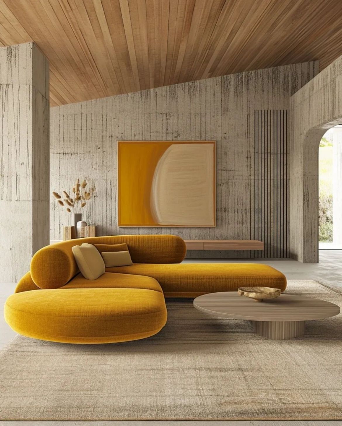 Layali Al Andalus Curved Sofa - أريكة ليالي الأندلس المنحنية