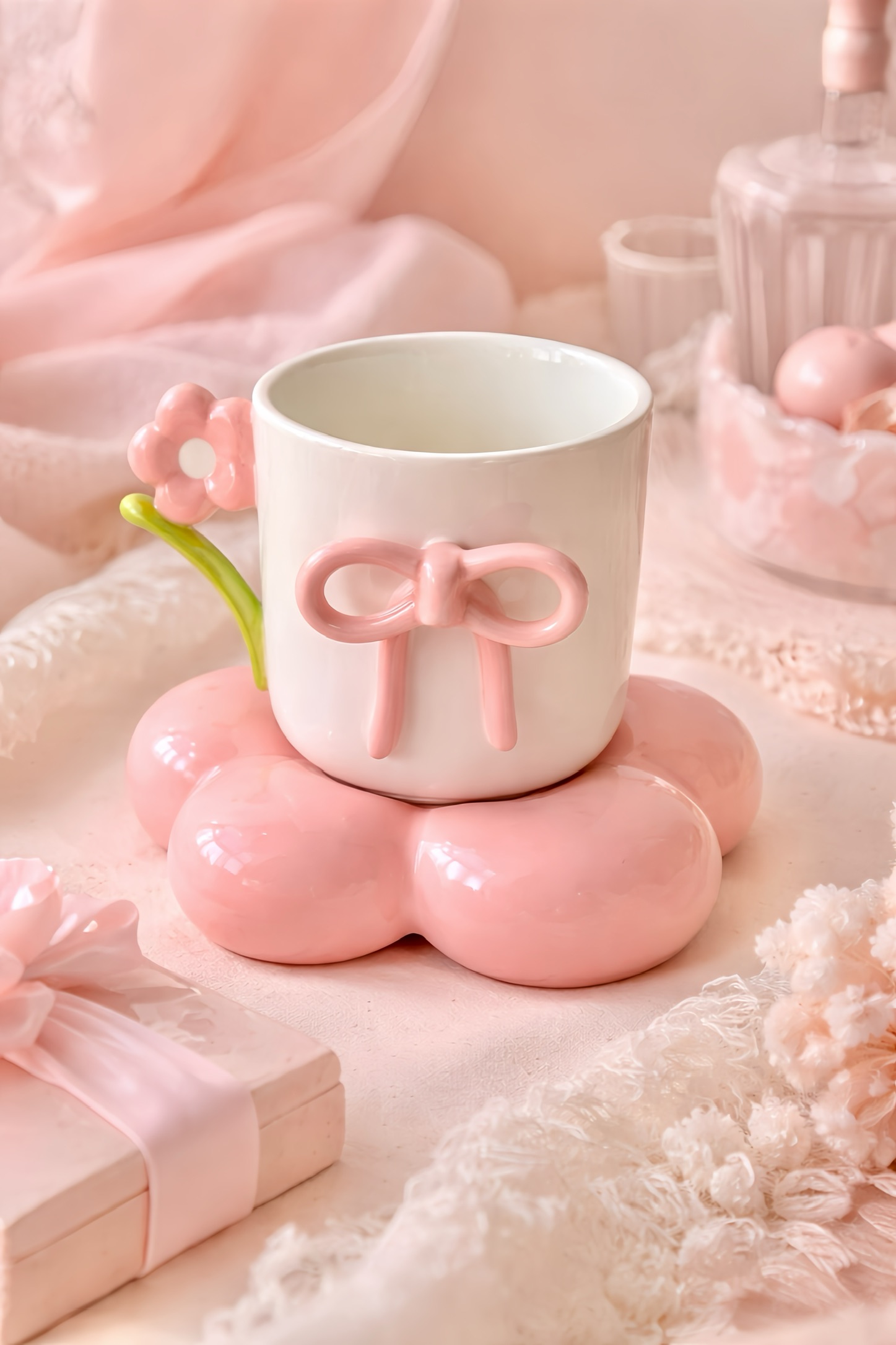 Pink Flower Cloud Mug