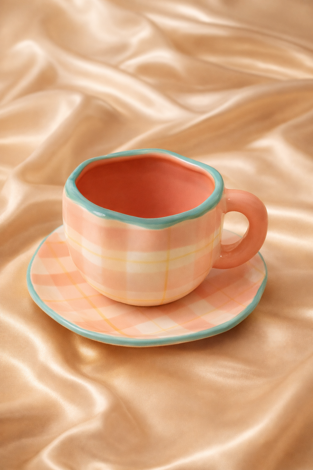 Handmade Ceramic Cup and Saucer Set