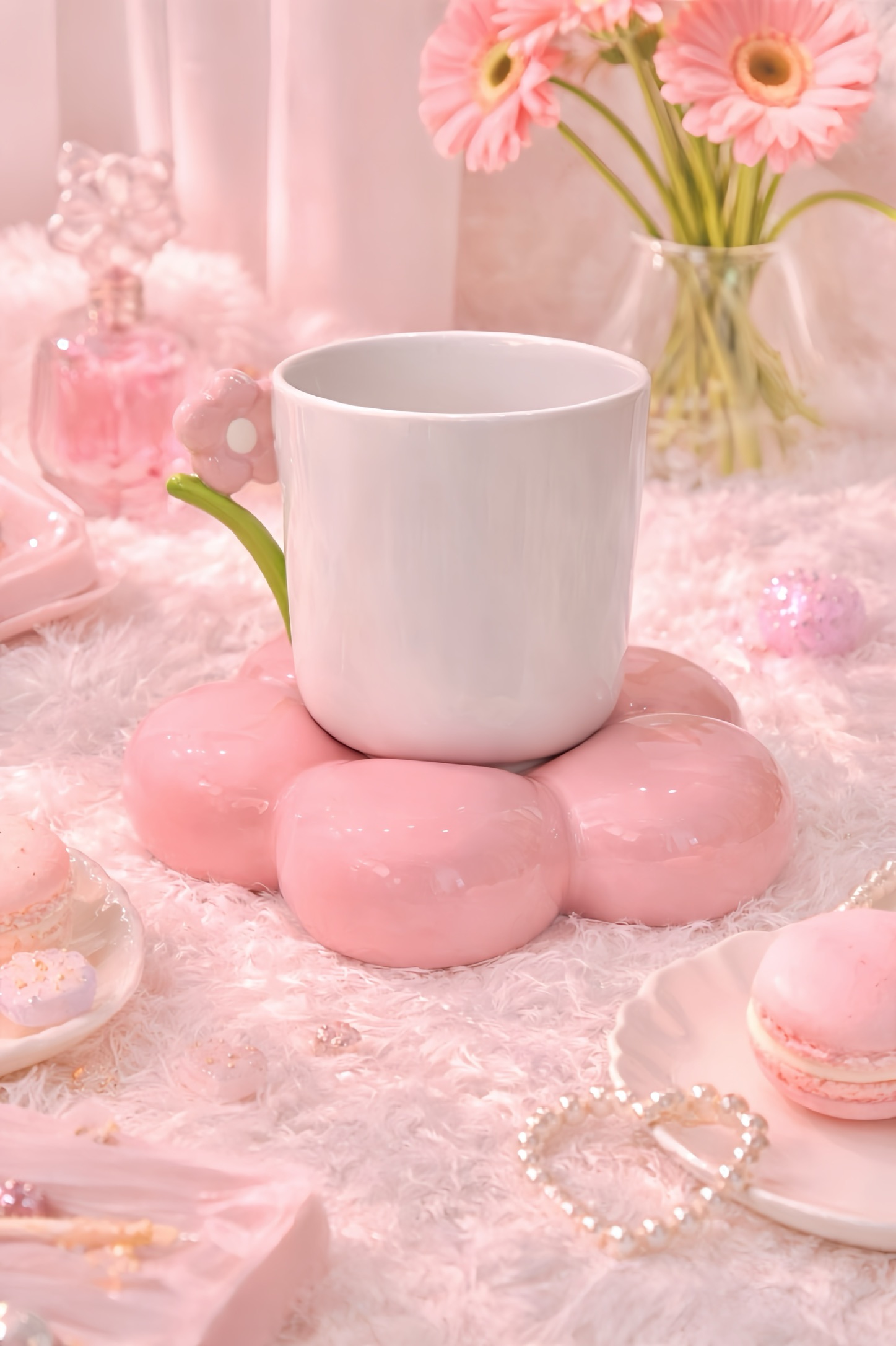 Pink Flower Cloud Mug