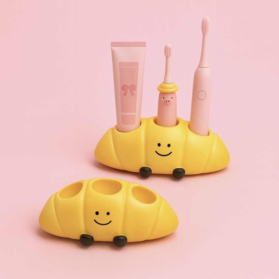 Croissant Buddy Toothbrush Holder