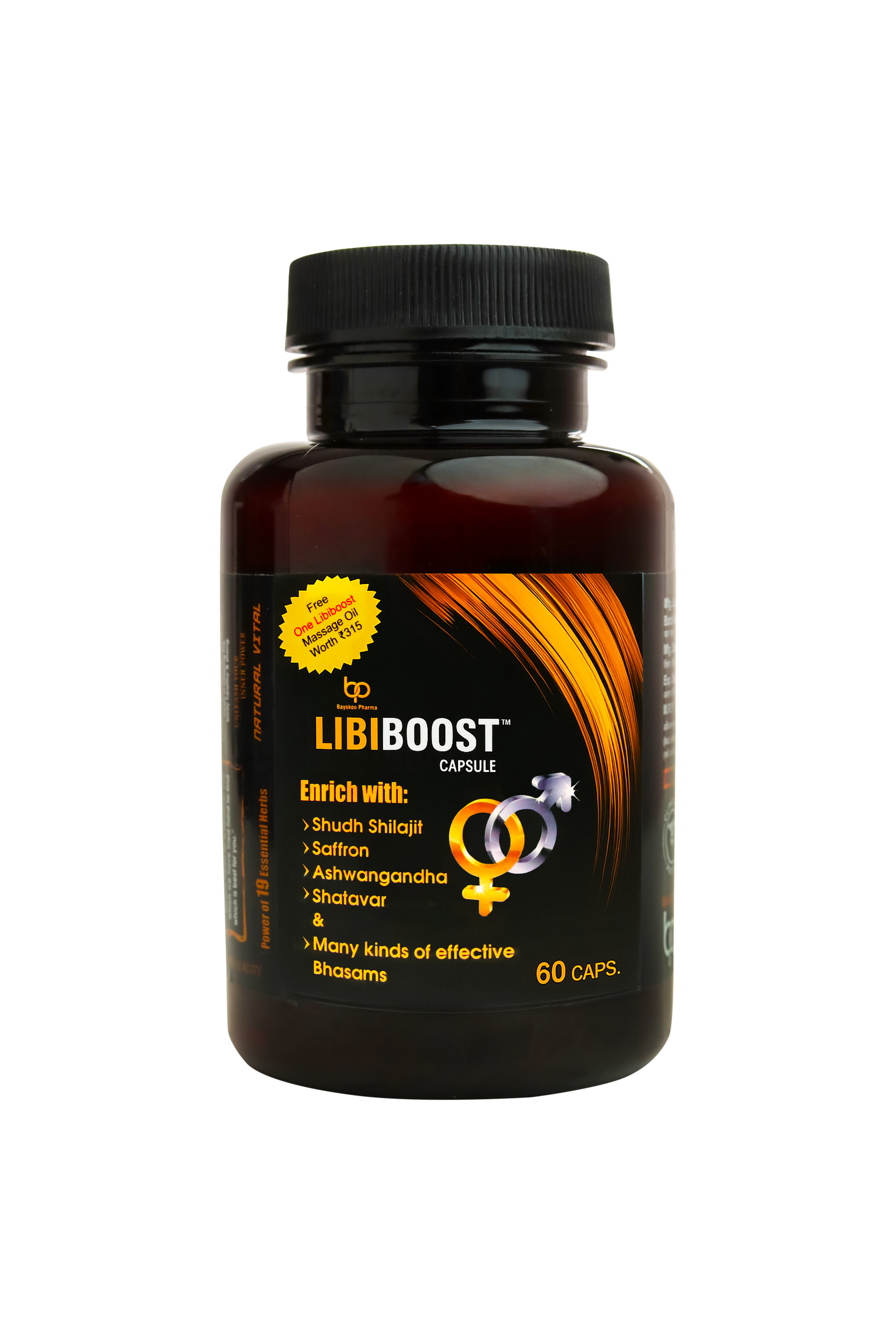 LIBIBOOST™: Ayurvedic Stamina Booster Capsules (60 Caps) + FREE Massage Oil