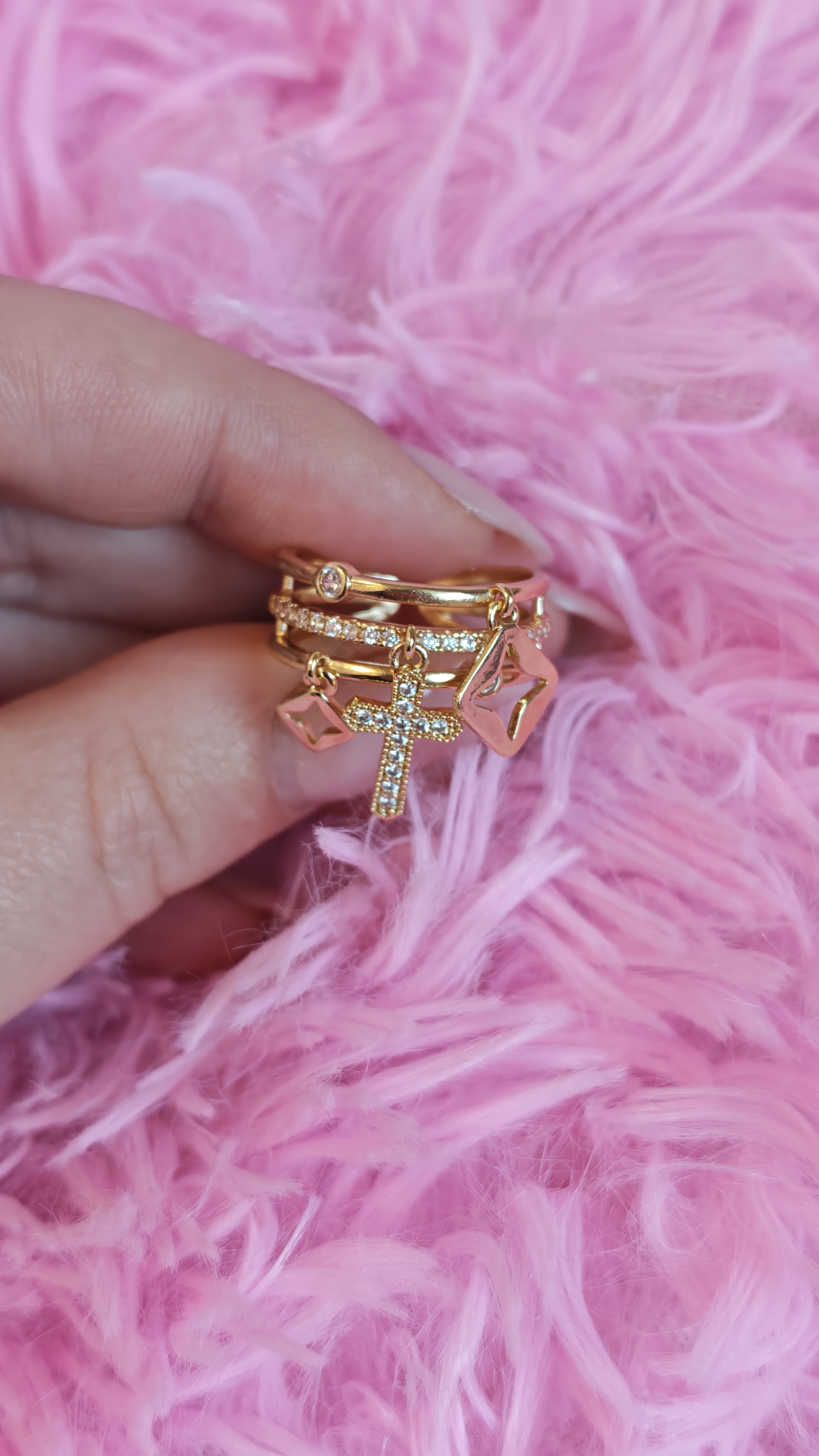 Bague dorée breloque Yvan