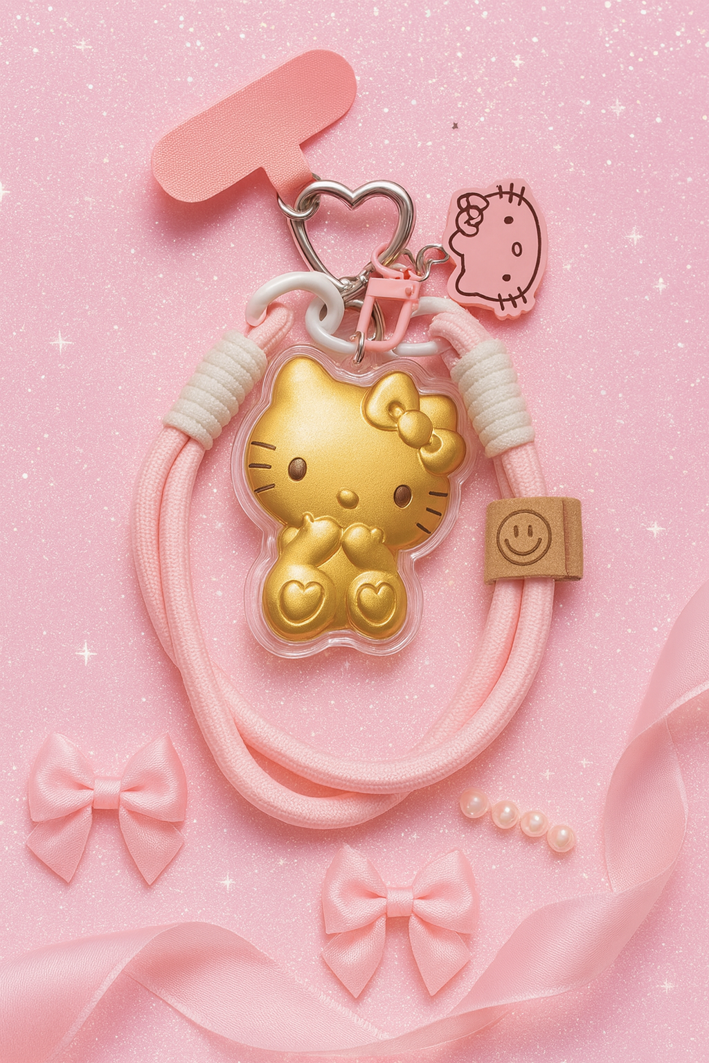 Breloque Hello Kitty Rose doré