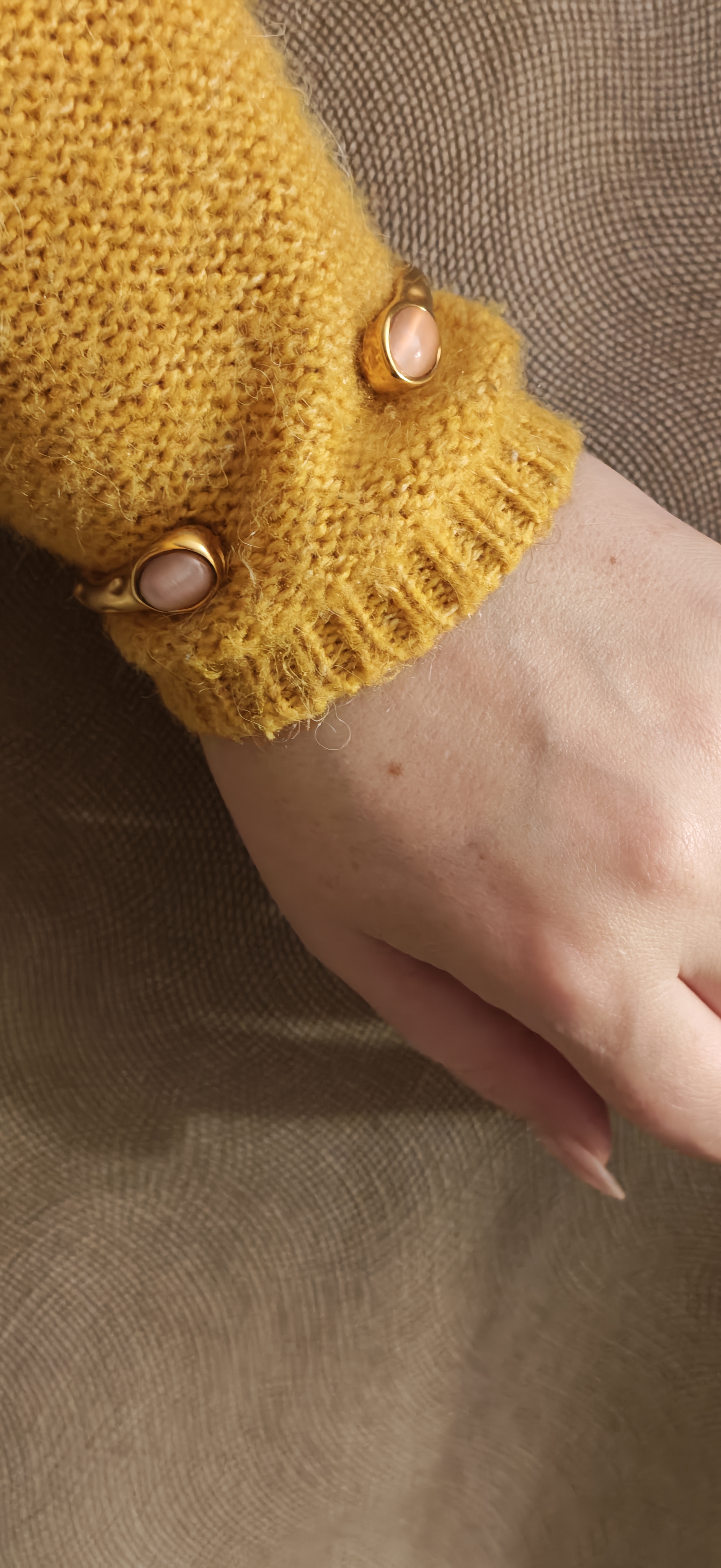 Bracele Jonc œil-de-chat rose