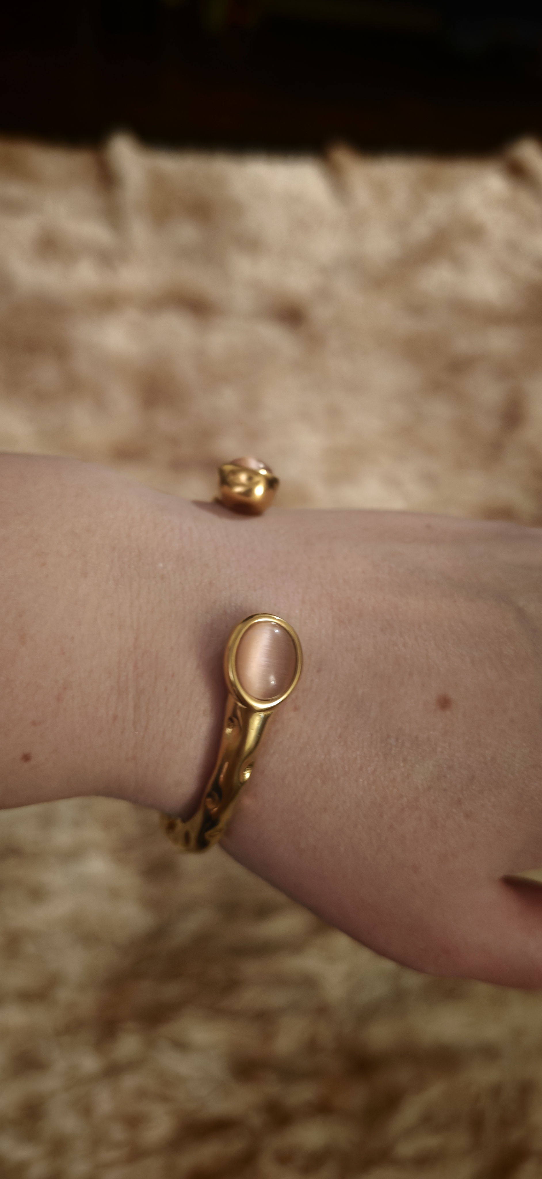 Bracele Jonc œil-de-chat rose