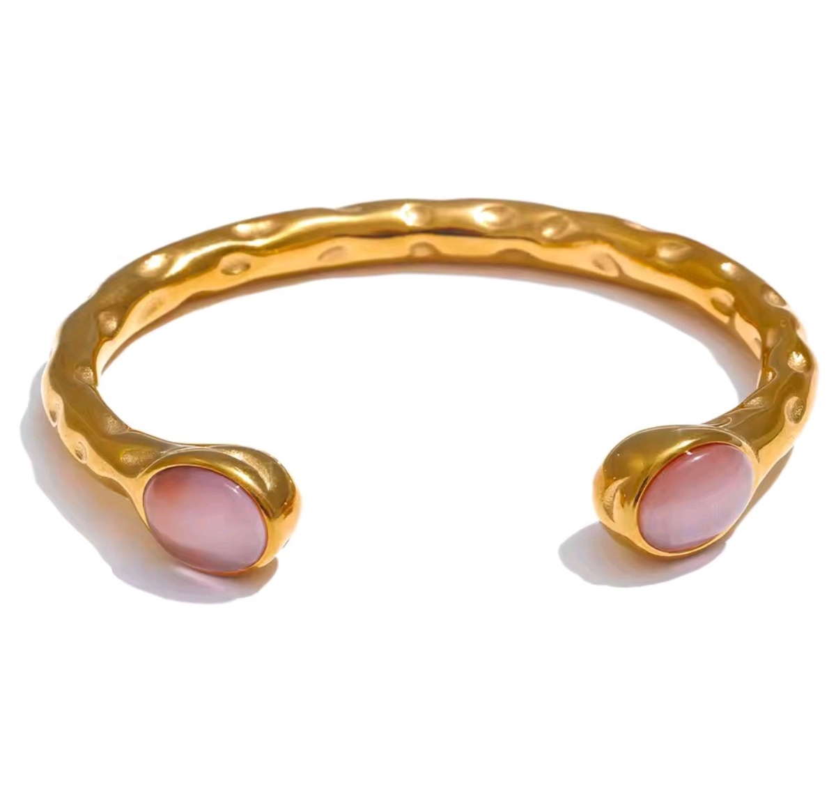 Bracele Jonc œil-de-chat rose