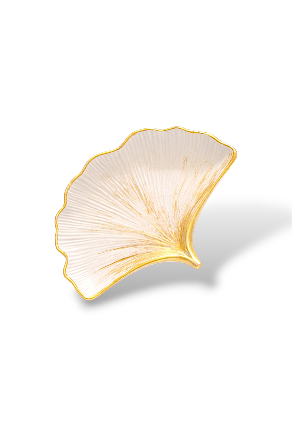 Plateau décoratif en forme de feuille 