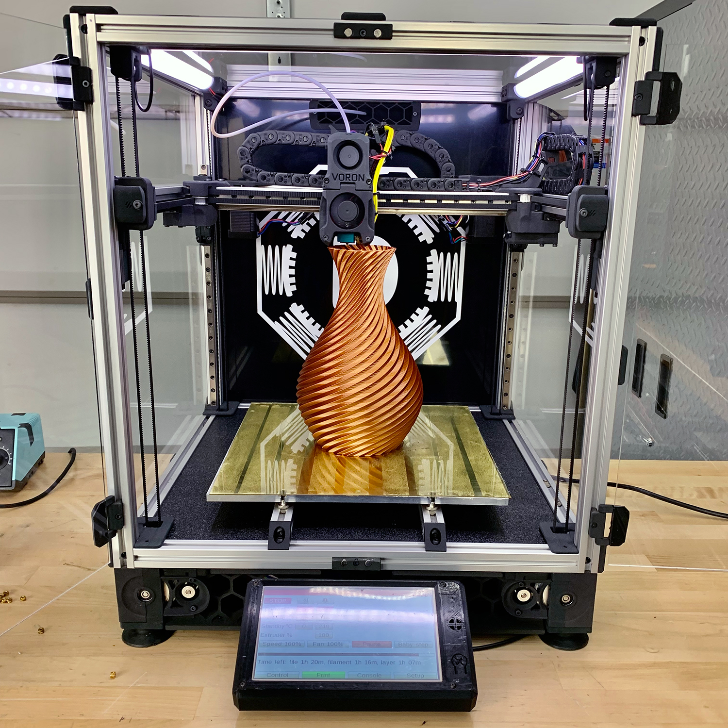 3D Printed Copper-Color Vase