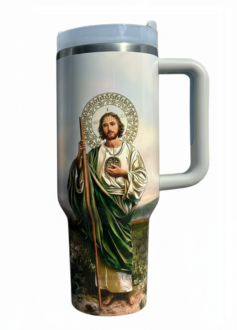 Saint-Inspired Travel Tumbler 40oz Saint Jude Gift Christiantiktok Mug