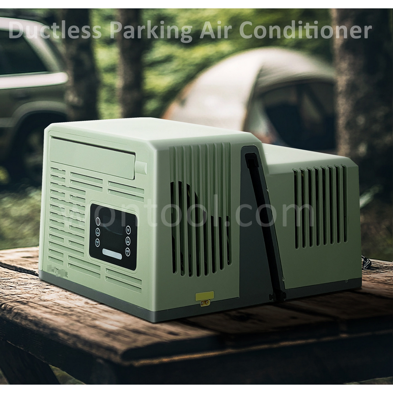 24V 48V Parking Air Conditioner Ductless Portable AC for Truck, Camper, Tent, No Hose Needed