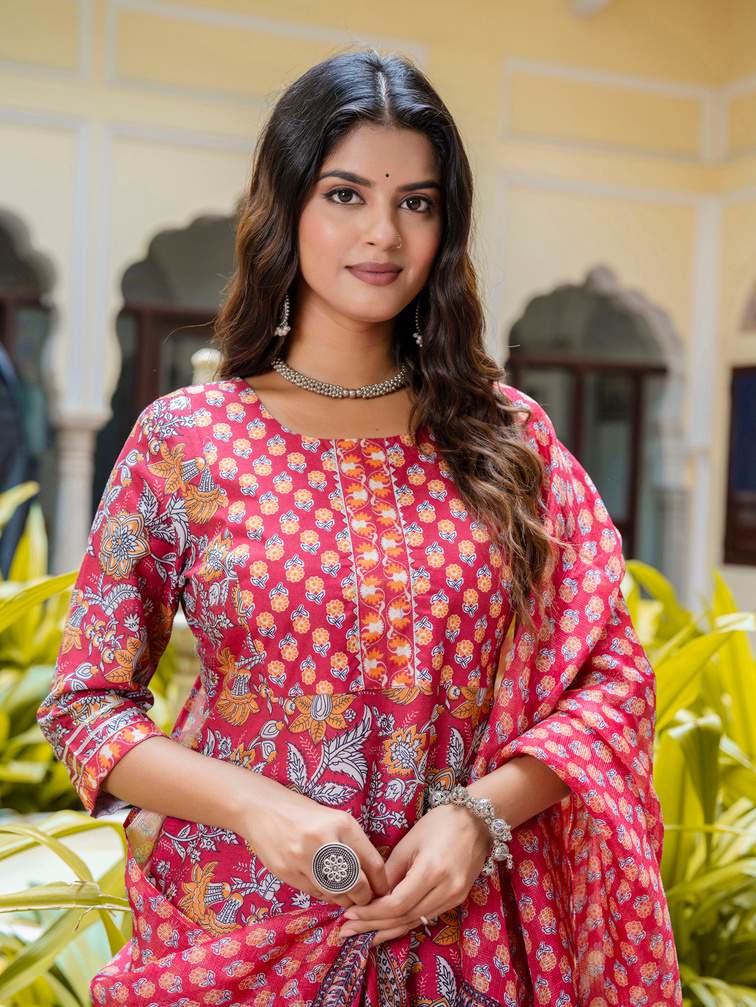 Floral Printed Traditional Kurti