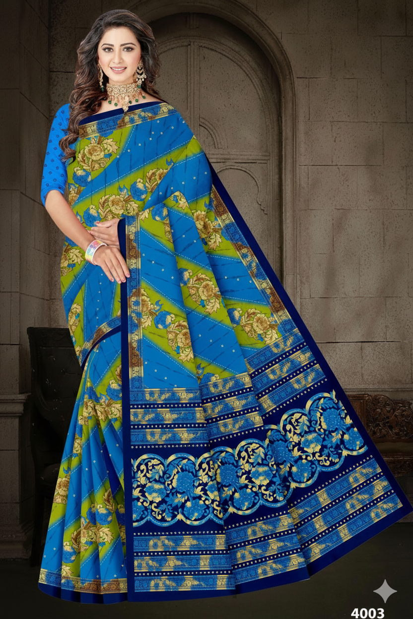 Elegant Pure cotton Floral Saree