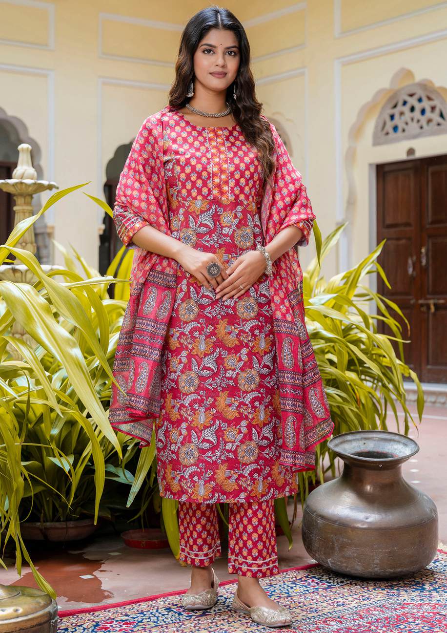 Floral Printed Traditional Kurti