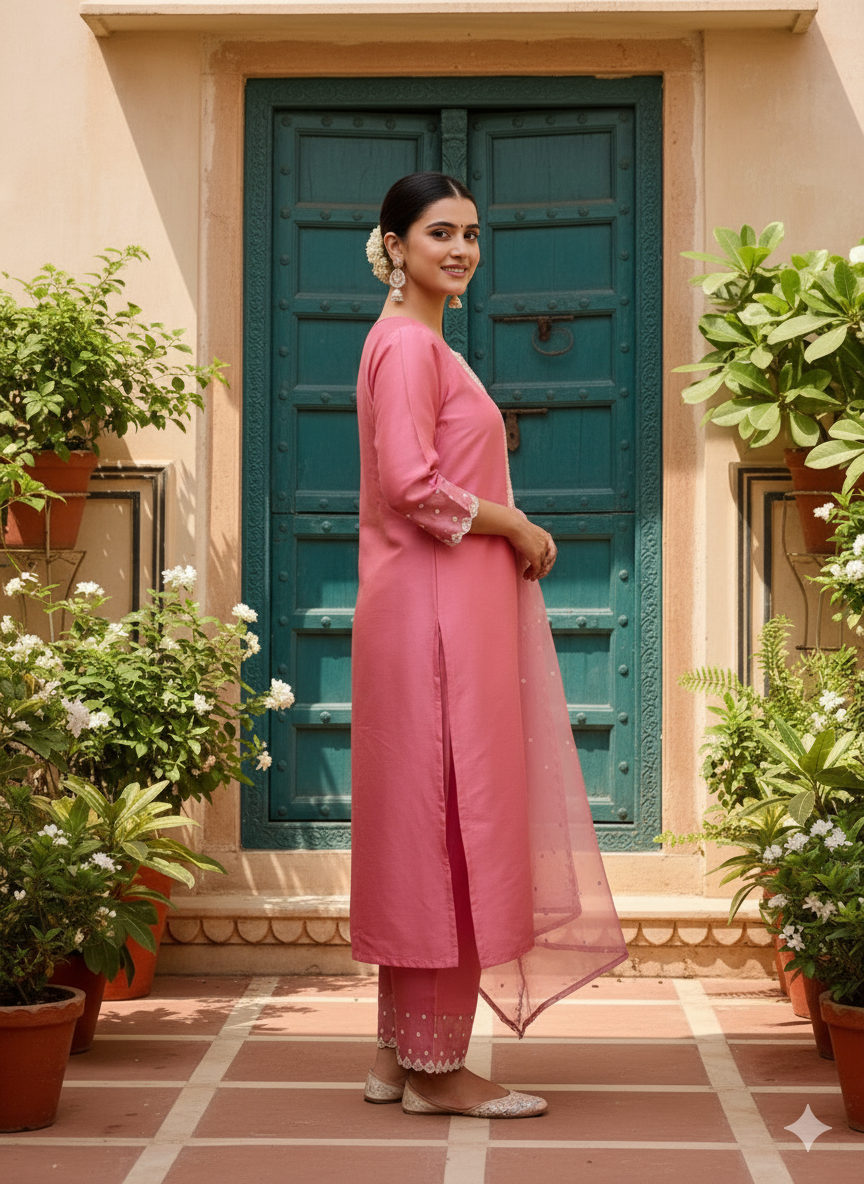 Elegant Pink Salwar Kameez Set