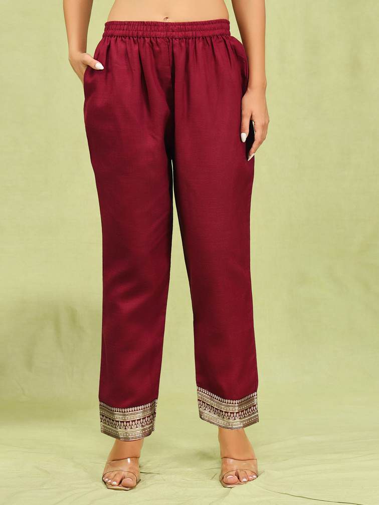 Maroon Printed Salwar Suit Set